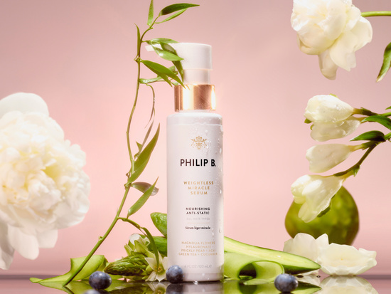 PHILIP B Weightless Miracle Serum 120ml - serum do włosów 4 w 1 zapobiegające puszeniu się