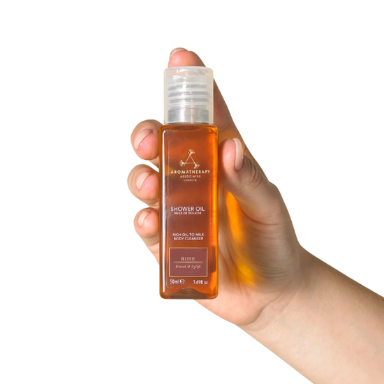 AROMATHERAPY ASSOCIATES Rose Shower Oil 50ml - delikatnie myjący olejek pod prysznic, różany