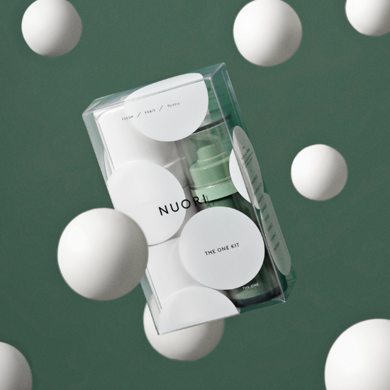 NUORI  The One Kit 30ml - pianka Vital Foaming Cleanser 100ml +  cudowny krem z kwasem hialuronowym,  wit.C, niacinamidem i bakuchiolem 