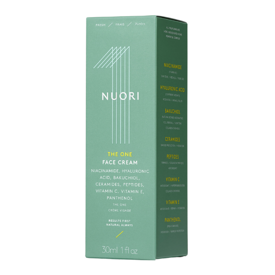 NUORI  The One 30ml - cudowny krem z kwasem hialuronowym,  wit.C, niacinamidem i bakuchiolem 