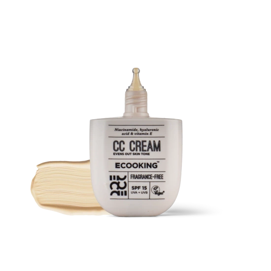 ECOOKING   CC Cream 30ml - kryjący krem/ podkład korygujący przebarwienia i zaczerwienienia na twarzy / 02 Light