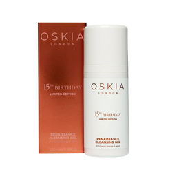 OSKIA Renaissance Cleansing Gel 15th Birthday Edition 100ml - urodzinowa edycja witaminowego żel oczyszczającego z pomarańczą i neroli