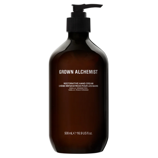 GROWN ALCHEMIST Restorative Hand Cream 500ml - regenerujący krem do rąk z wyciągiem z pomarańczy i aloesu