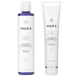 PHILIP B Zestaw Icelandic Blonde 220 ml & 178 ml - szampon i odżywka eliminujące złote odcienie blondu