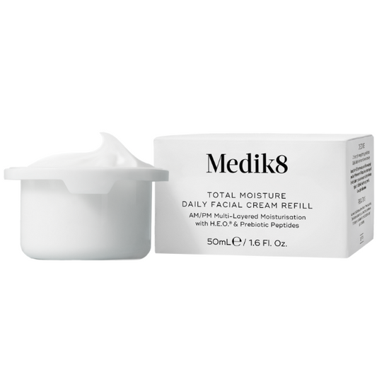 MEDIK8 Total Moisture Daily Facial Cream Refill 50 ml- nawilżający krem z kompleksem H.E.O. oraz peptydem prebiotycznym (wkład)