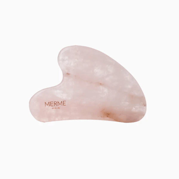 MERME Rose Quartz Gua Sha - kamień do masażu twarzy gua sha z kwarcu różowego